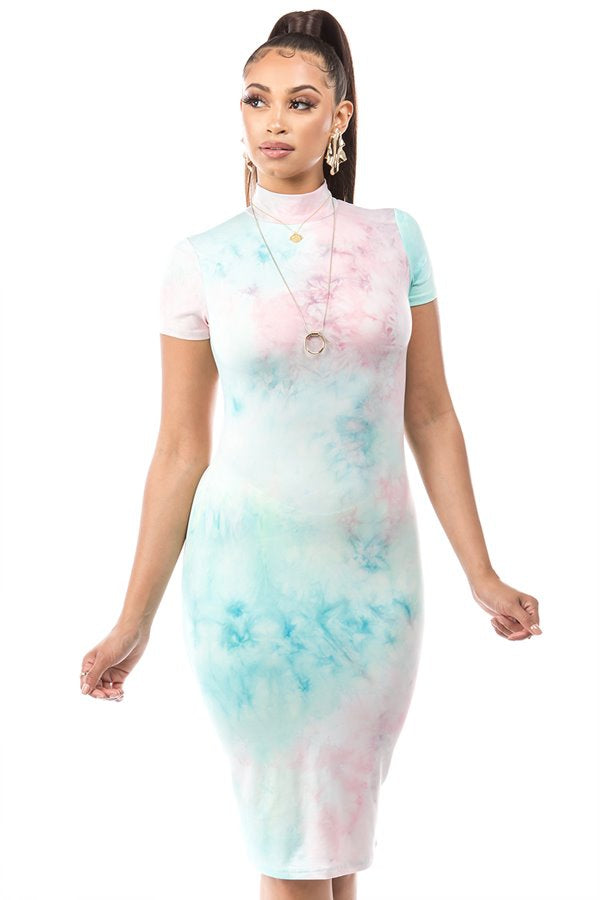 Pink & Blue Tye Dye Dress Kitsha's Boutique Pink & Blue Tye Dye Dress Kitsha's Boutique