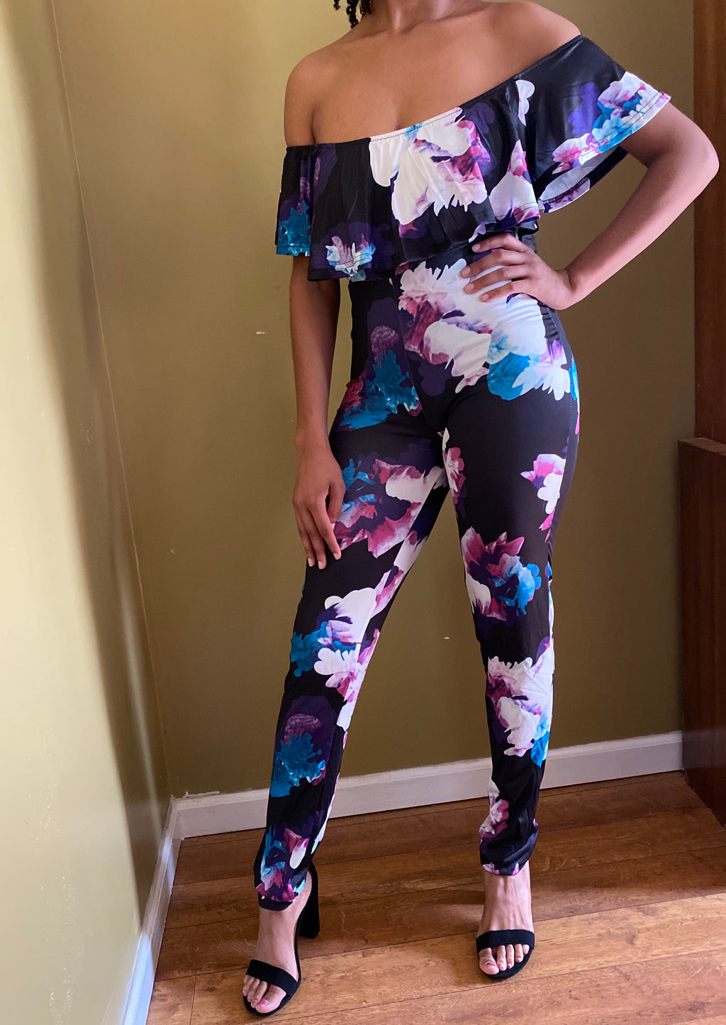 Black Mulit-Color Bodysuit