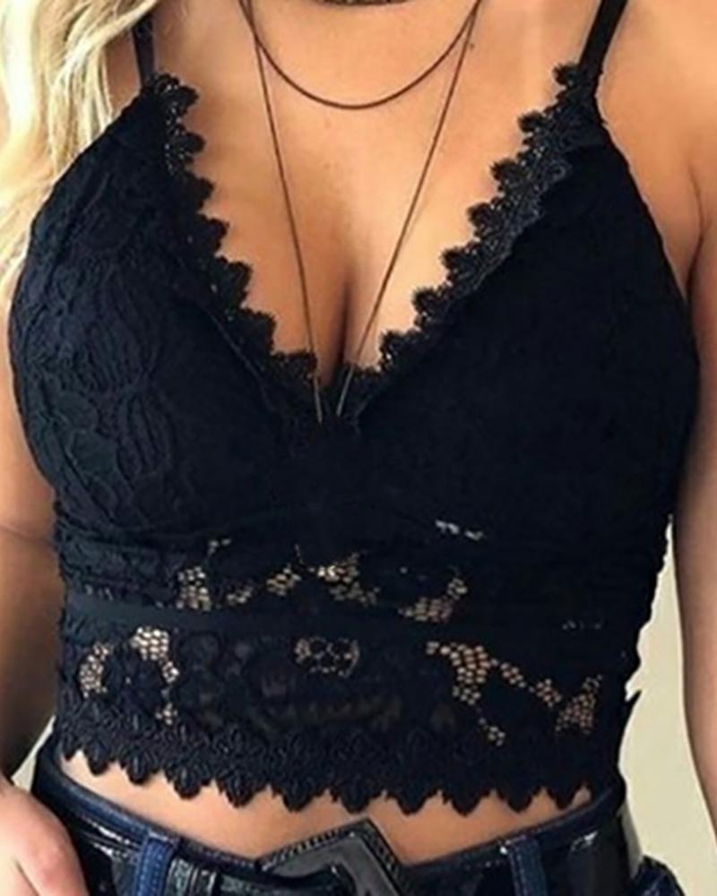 Lace Spaghetti Top
