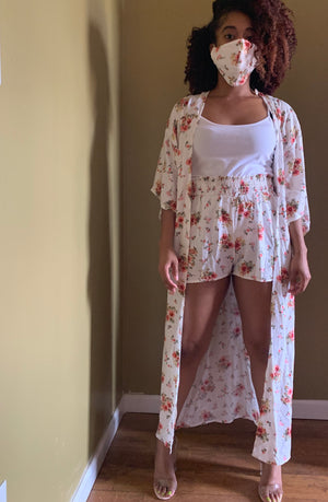 Floral Set W/ Mask